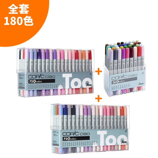 Ohuhu Alcohol Art Markers Set, 40 60 72 80 100 200-color Double Tipped  Brush 