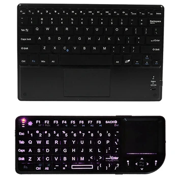 

A8 Mini Wireless Keyboard, Portable Seven-Color Backlit Multimedia & Wireless Keyboard with Presspad