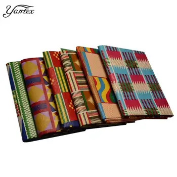 

YANTEX 2+2 Yards Ankara Fabric African Real Wax Prints Ghana Kente Fabric Tissus Africain Veritable Wax African Ankara Fabrics