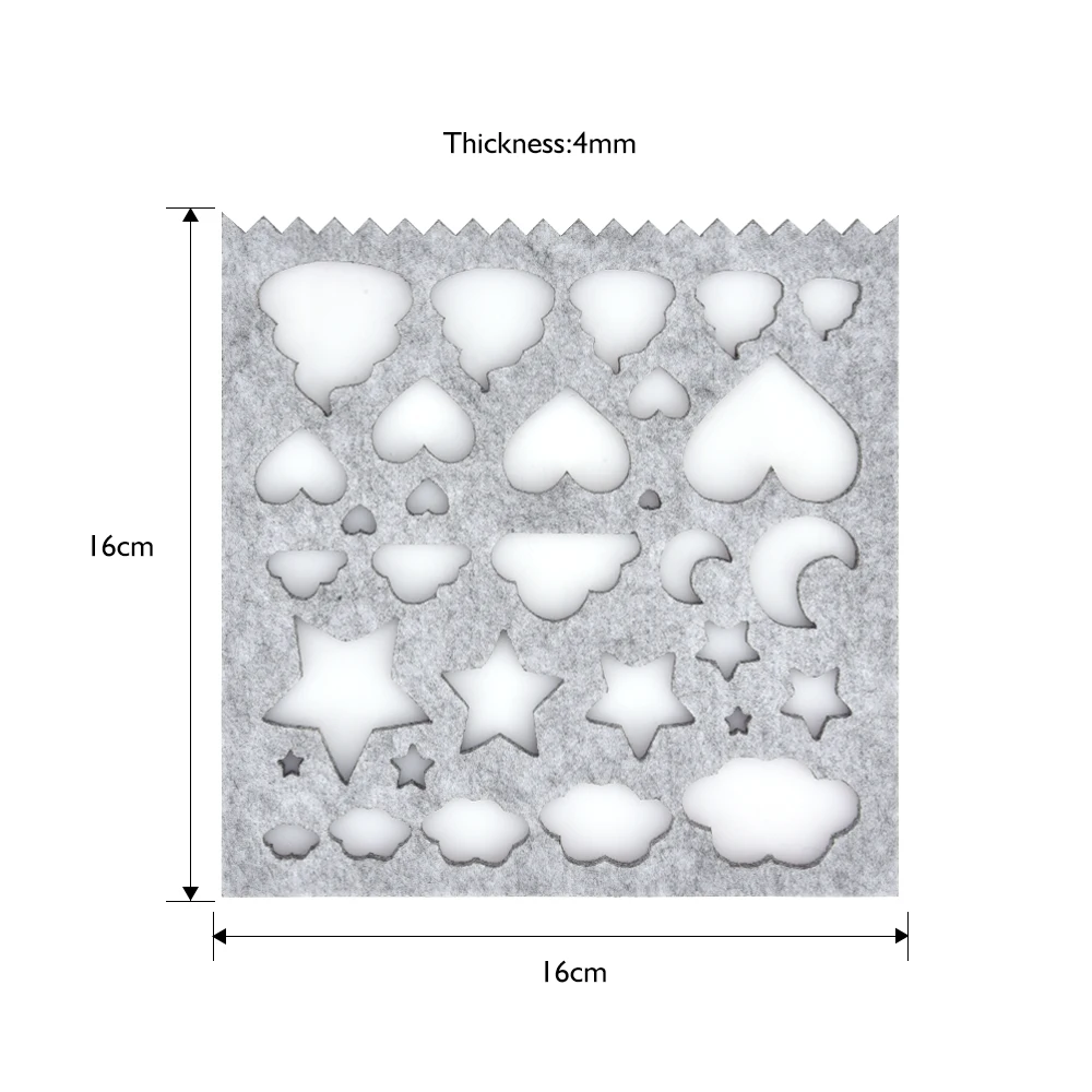 Beginner Creative Wool Felt Mold Needle Felting DIY Craft Stencil Applique Mold Stitch Felt Kit Pattern Needlework Mould Tool