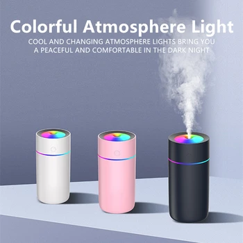 

320ml Color Cup Air Purifier USB Air Humidifier Diffuser Car Mist Maker With 7 Colors LED Lights Office Car Air Purifier