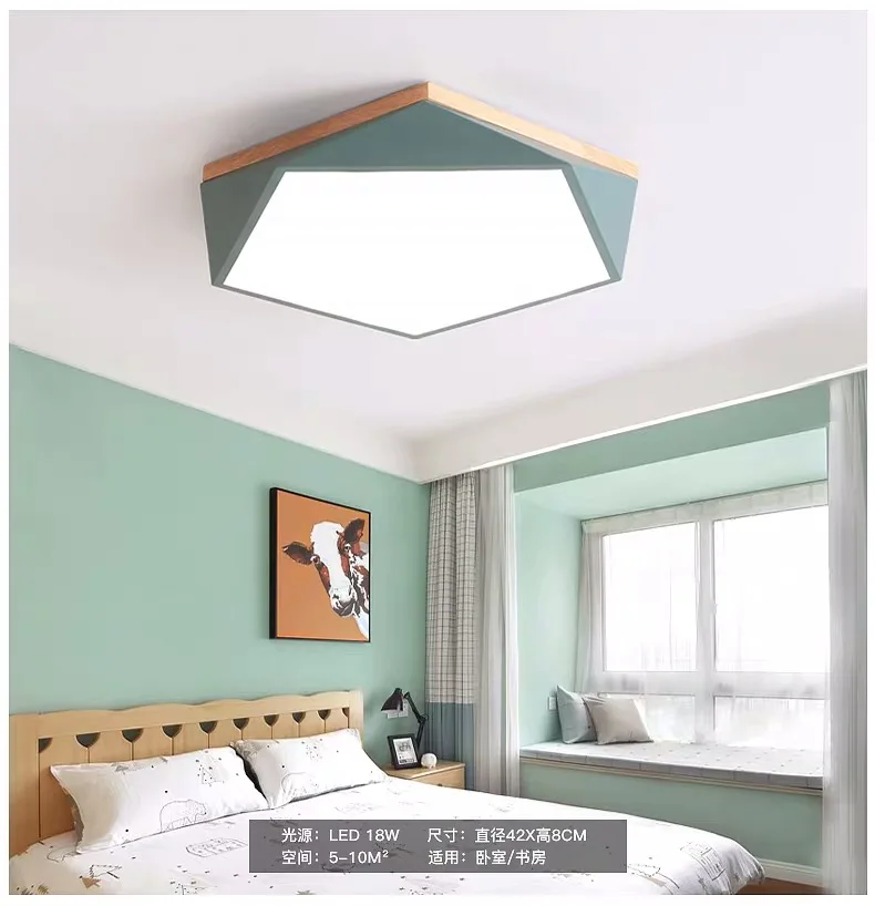 Простые потолочные светильники в скандинавском стиле, современный потолочный светильник для спальни, гостиной, освещение для детской комнаты, Кухонные светильники