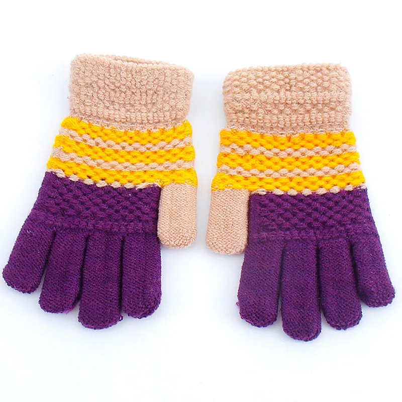 Новые детские перчатки для мальчиков и девочек, детские зимние теплые толстые перчатки, магические перчатки - Цвет: 3