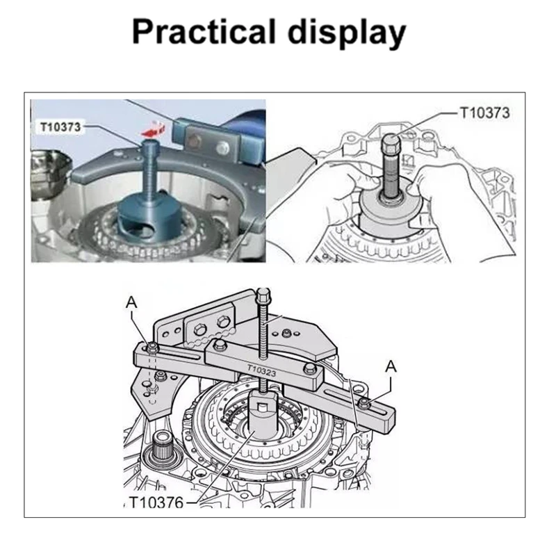 MR CARTOOL Car Double Clutch Transmission Tool For VW AUDI 7 Speed DSG Clutch Installer Remover T10373 T10376 T10323