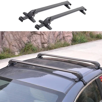 

2PCS Universal Fits Car Without Original RoofRack Car SUV Aluminum Top Luggage Roof Rack Cross Bar With Anti-Theft Lock