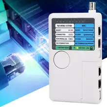 Кабельный тестер BNC тестер 4-в-1 Кабельный тестер RJ11/RJ45/USB/BNC провода линии счетчик детектор