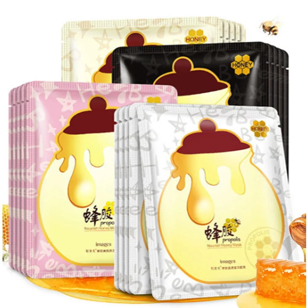 

Honey Moisturizing Facial Mask Shrink Pores Oil Control Face Mask Brighten Nourishing Mask Anti-Aging Skin Care