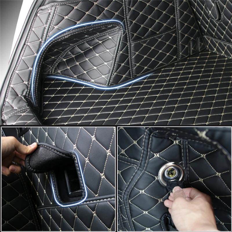 Для Audi Q3 8U 2011 2012 2013 автомобиль Кожа туловища коврик лоток ковер подушки интерьер грузовой вкладыши