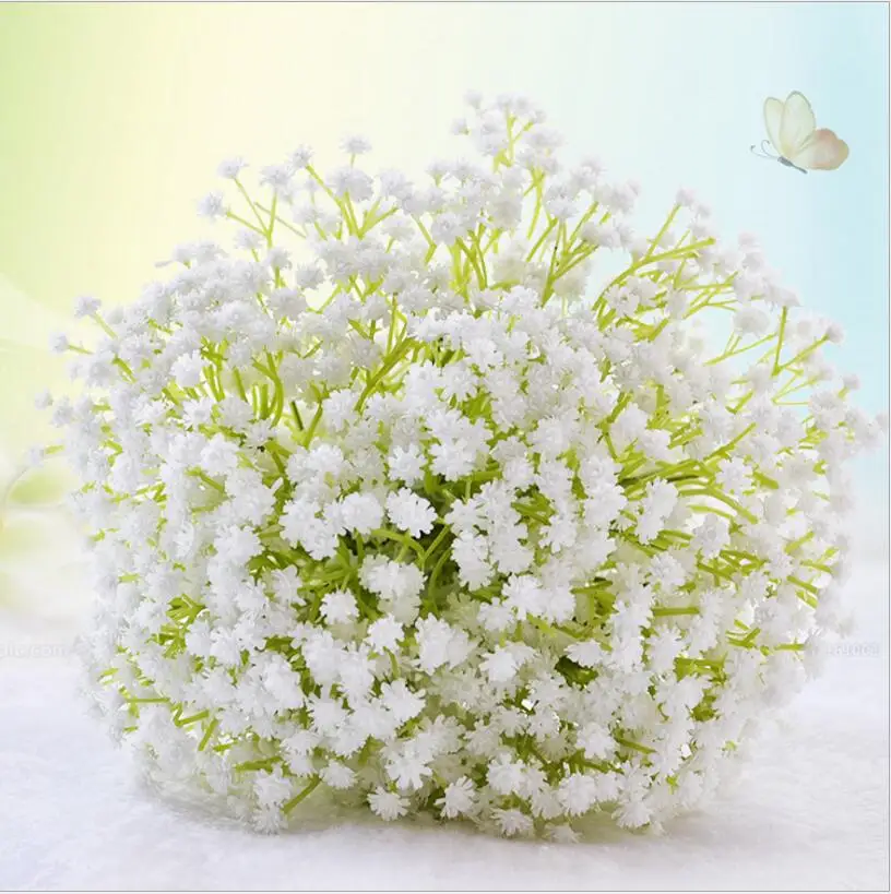 color same as pic Gypsophila белые розы Свадебные цветы Свадебные букеты Искусственные свадебные букет De Mariage Роза SPH026 - Цвет: color same as pic