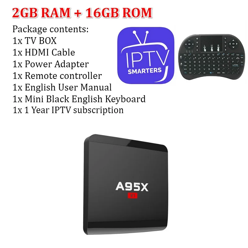 A95X R1 Android tv BOX Android 7,1 OS Amlogic S905W tv Box 4K 1G/2G 8G/16G четырехъядерный 4K HDMI 2,4G Wi-Fi Смарт ТВ-бокс медиаплеер - Цвет: 2G with 1 Year IPTV
