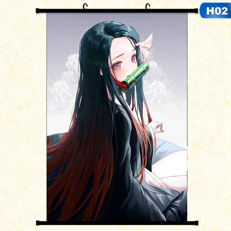 2 Demon Slayer: Kimetsu no Yaiba Tanjirou Nezuko Аниме Манга плакат в рулоне - Цвет: 2