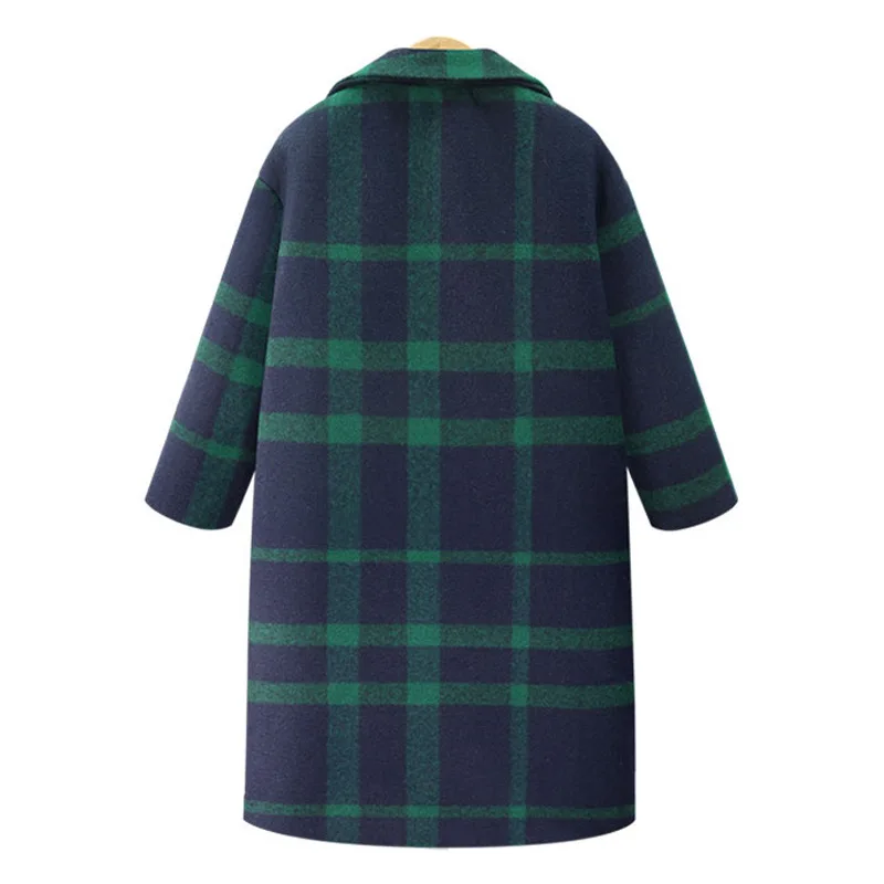 Winter Woman Coats 2019 Winter New Large Size Woolen Coat Plaid Coat Straight Thickened Plus Cotton Wool Coat Female Winter Woman Coats 2019 Winter New Large Size Woolen Coat Plaid Coat Straight Thickened Plus Cotton Wool Coat Female