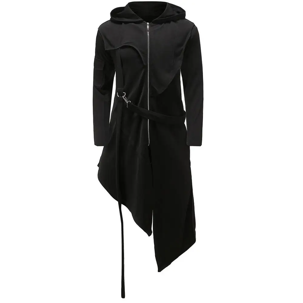 Long black jacket with hood Clearance