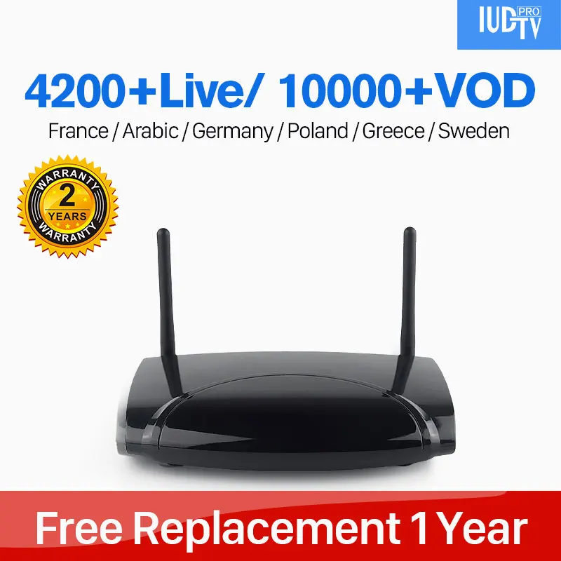 

IPTV Europe Box Android 8.1 IUDTV Pro TV Receiver 1 Year Subscription IPTV Sweden UK Italy Germany Spain Portugal Turkey IP TV