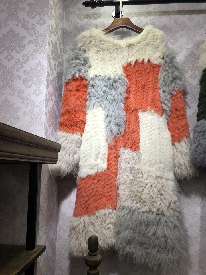 ZDFURS* натуральный мех кролика рекс пальто для женщин зимние теплые мягкие из шерсти ягнёнка меховые пальто куртки Женское пальто