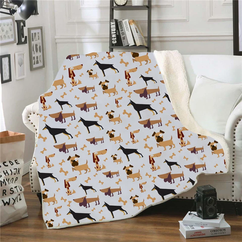 Model 13 Dachshund печать зима пледы одеяло мультфильм узор сон одеяло для мальчиков девочек 150/200 см прямоугольник теплая накладка одеяло - Цвет: Model 13