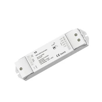 

20PCS 5CH*5A 12-24VDC CV Controller(Push Dim) V5 RGB+CCT High Power Controller Low pressure controller For LED RGB+CCT LED strip