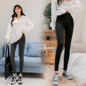 

2019 New Fashion Women's Autumn and winter High Elasticity And Good Quality Slim Fitness Capris Streetwear Leggings Cotton Pants