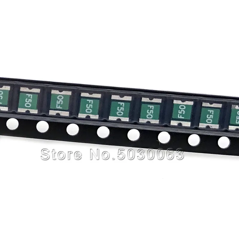 100 шт./лот 1210 SMD самовосстанавливающийся предохранитель PPTC PSMD050 16V 0.5A 500MA F50