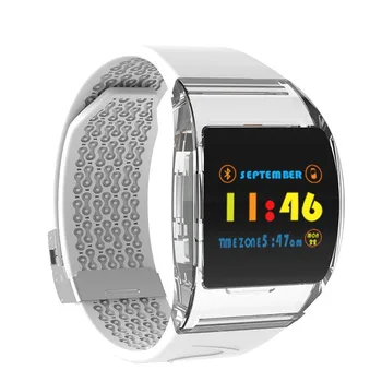 

P63 Smart Bracelet Touched Screen IP67 Smart Band Heart Rate Blood Pressure Measurement Pedometer Wristband Amber Strap