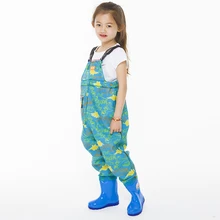 Детские Водонепроницаемые болотные штаны с дождевыми сапогами, детские спортивные костюмы для игры в воду, для сада, для пляжа, для рыбалки, для охоты, детские спортивные штаны