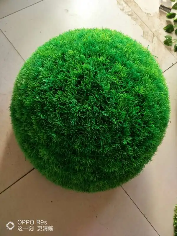 Горячая Распродажа, 1 шт. Шар Из искусственной травы, пластиковый подвесной шар 30 см, зеленый шар для моделирования, товары для магазина, украшения для помещений и улицы - Цвет: green Song