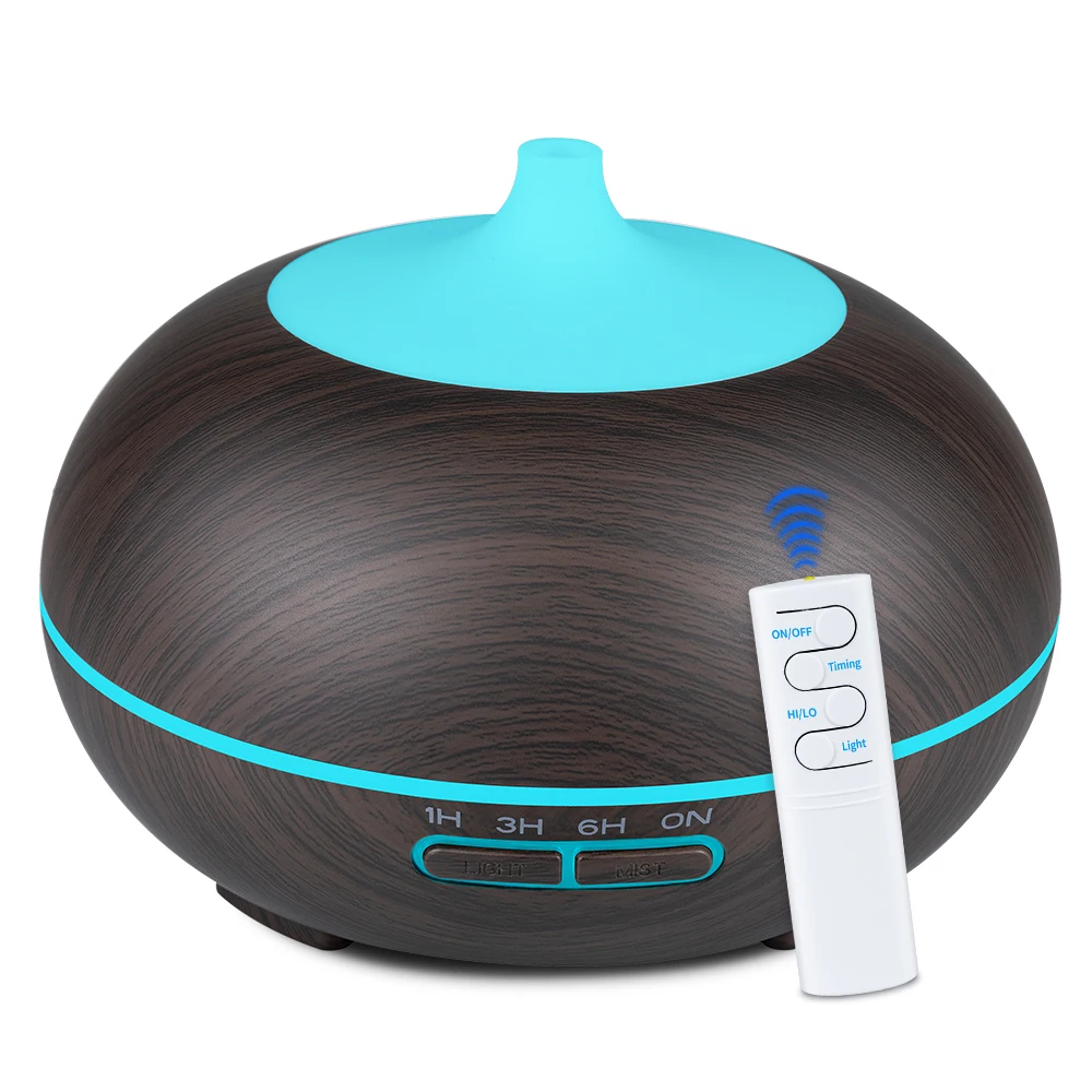 Günstige 550ml USB aroma öl diffusor holz fernbedienung elektrische luftbefeuchter ultraschall luftbefeuchter aromatherapie nebel maker für home
