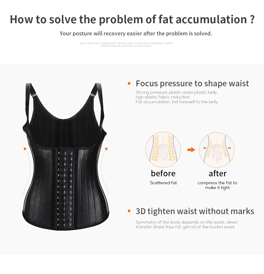 Latex waist trainer women binders shapers modeling strap corset colombian girdles  body shapewear faja shaper sash reductive target shapewear