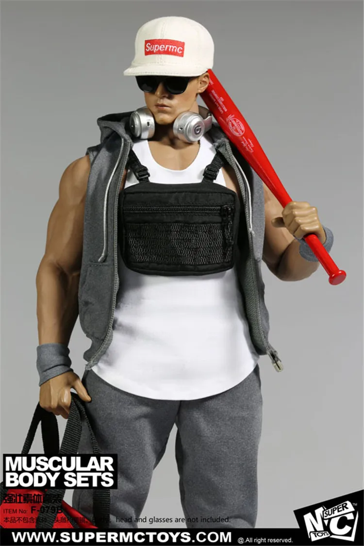 SUPERMC TOYS1/6 F-079 Мужская модная одежда с шапкой кроссовки модель для M34 M35 сильный мусль фигуры тела