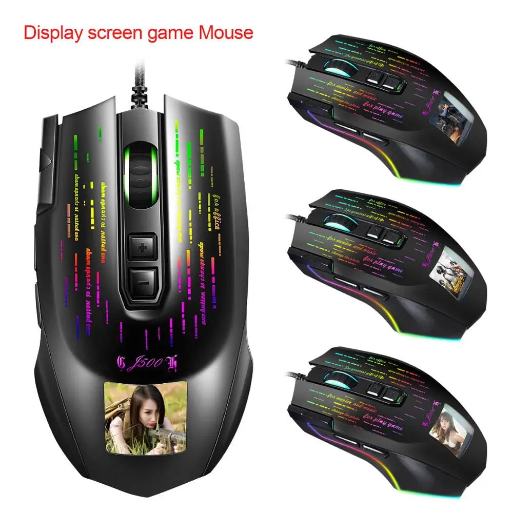 

HXSJ Professional Gaming Mouse Gamer 10000DPI Personalized Photo Setting Ergonomic Optical Mouse For E-sport Game Office