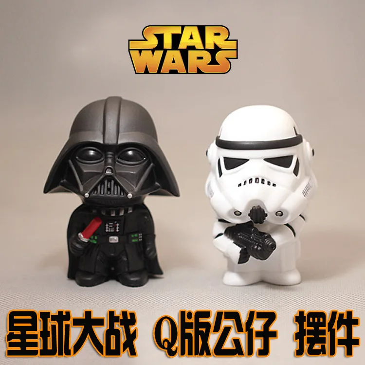 

Disney Star Wars Vinyl Toy Model Darth Vader White Solder Anime Figure Doll Movie & TV Peripheral Product Gift for Children