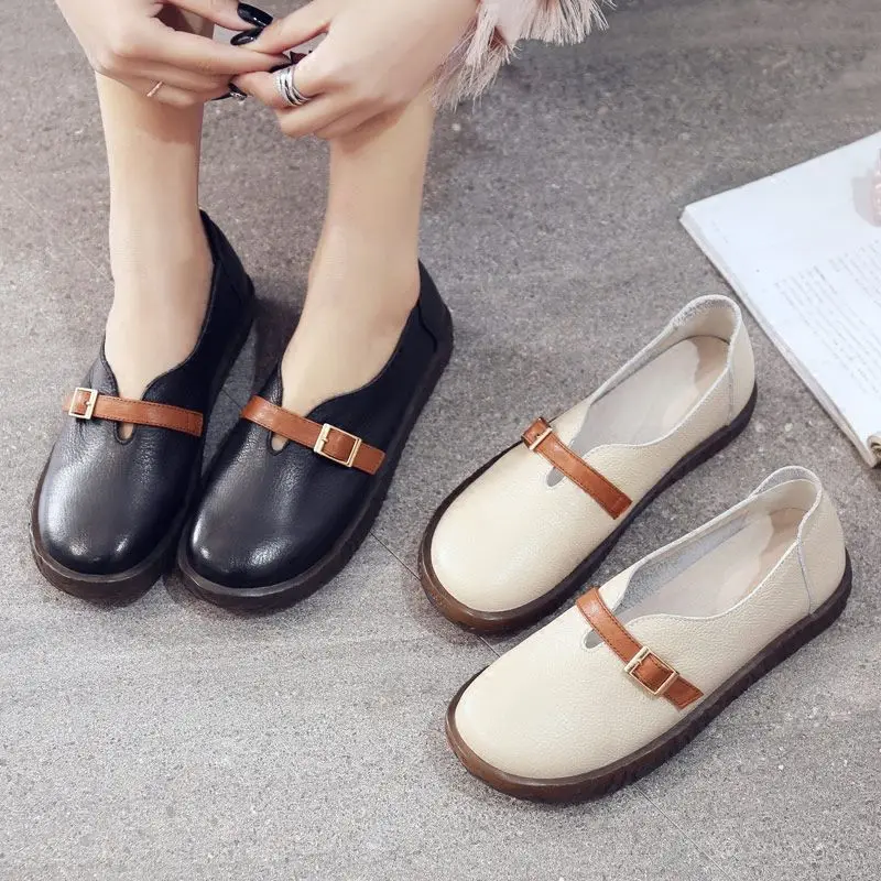

[] Spring And Summer Soft-Sole WOMEN'S Shoes Driving Shoes Versatile WOMEN'S Shoes Maternity Shoes Lazy Slip-on Mom Shoes