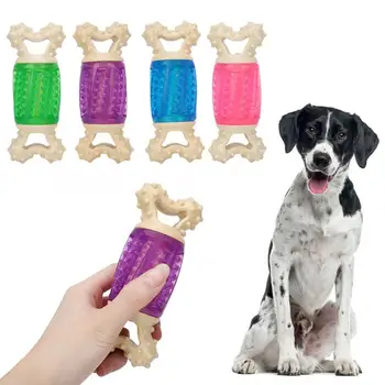 

4PCS ABS Pet Bone Shape Sounding Teeth Cleaning Protection Chewing Biting Interactive Training Dog Toys