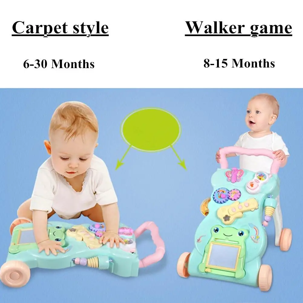 Kidlove многофункциональная детская Регулируемая скорость ходунки с музыкой обучающая доска для рисования игрушка