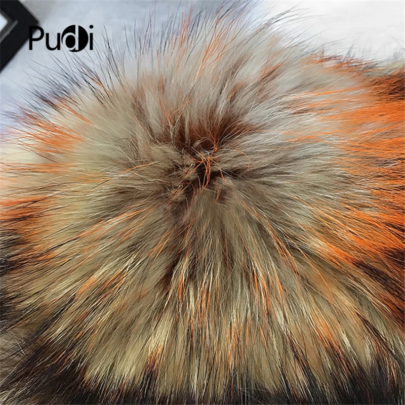 Pudi CT941 Женское пальто из натурального меха енота, куртка, пальто с круглым воротником, женская мода, зимнее теплое пальто из натурального меха, женская верхняя одежда