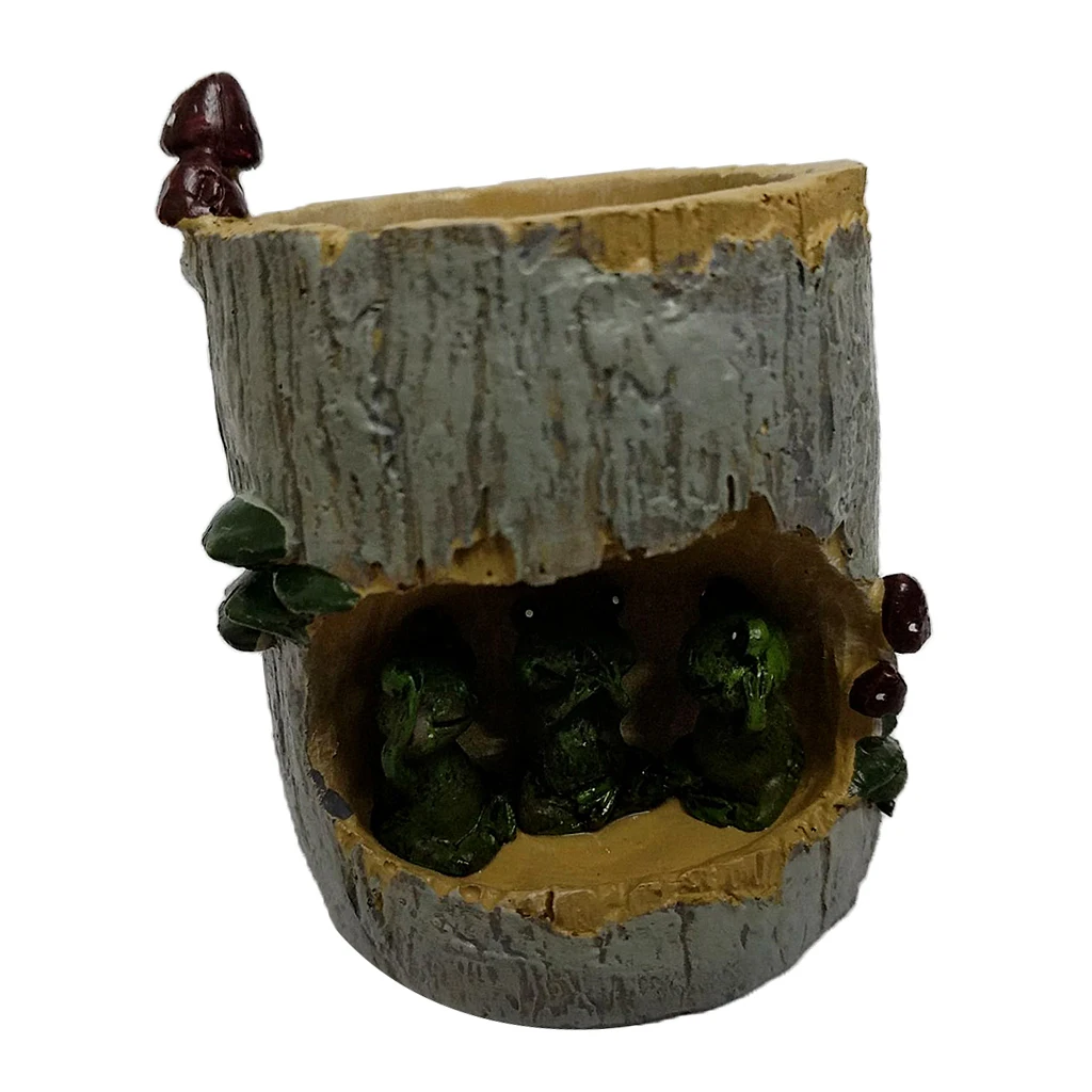 Home Yard Flower Succulent Bonsai Trough Box Green Frog Plant Bed DIY Pot