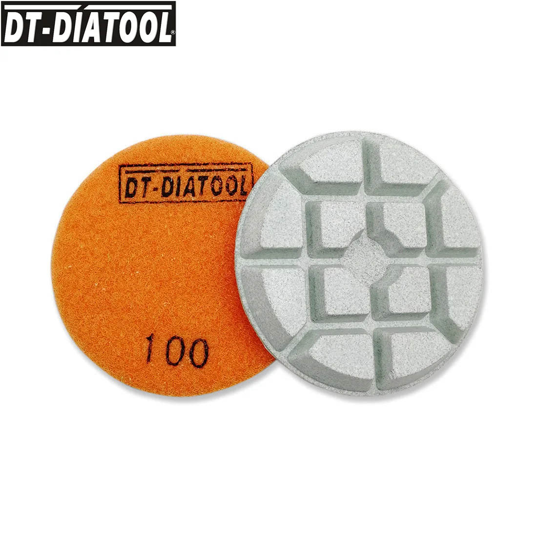 DT-DIATOOL 3pcs/set Grits #100 Diamond Resin Bond Concrete Polishing Pads Sanding Discs For concrete cement Floor Dia 80mm/3inch