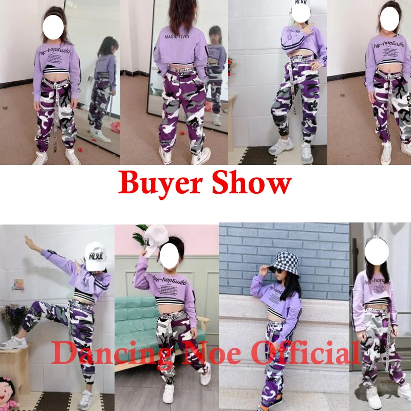Girls Jazz Street Dance Children Hip Hop Clothes Costume Kids Leopard Pants Set Ballroom Dancewear Stage Rave Clothing DN2616