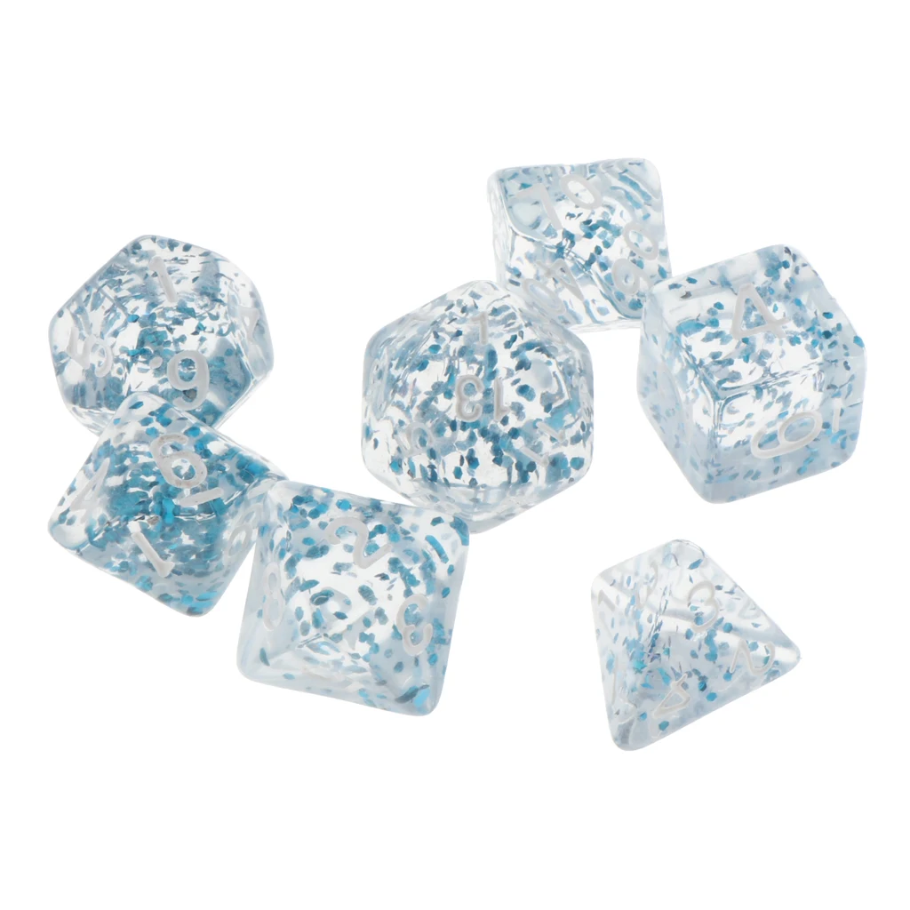 7Pc Multi-sided Dices Set D4-D20 MTG DND RPG Board Game Dice for D&D Roleplaying Party Casino Table Game Toy