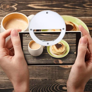 Кольцевой светильник для селфи камеры телефона видео 3 уровня яркости мини