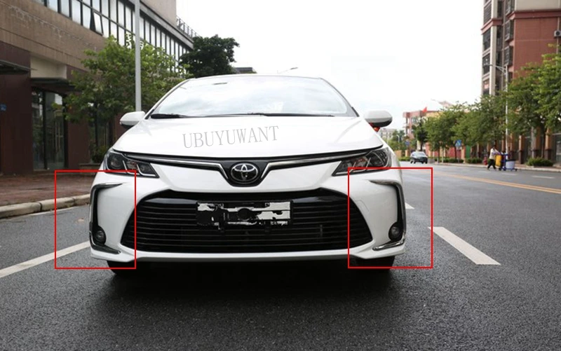 Для Защитные чехлы для сидений, сшитые специально для Toyota Corolla Автомобильный задний противотуманный светильник Coiver отделка ABS Хром Внешний туман светильник для укладки 2 шт./компл