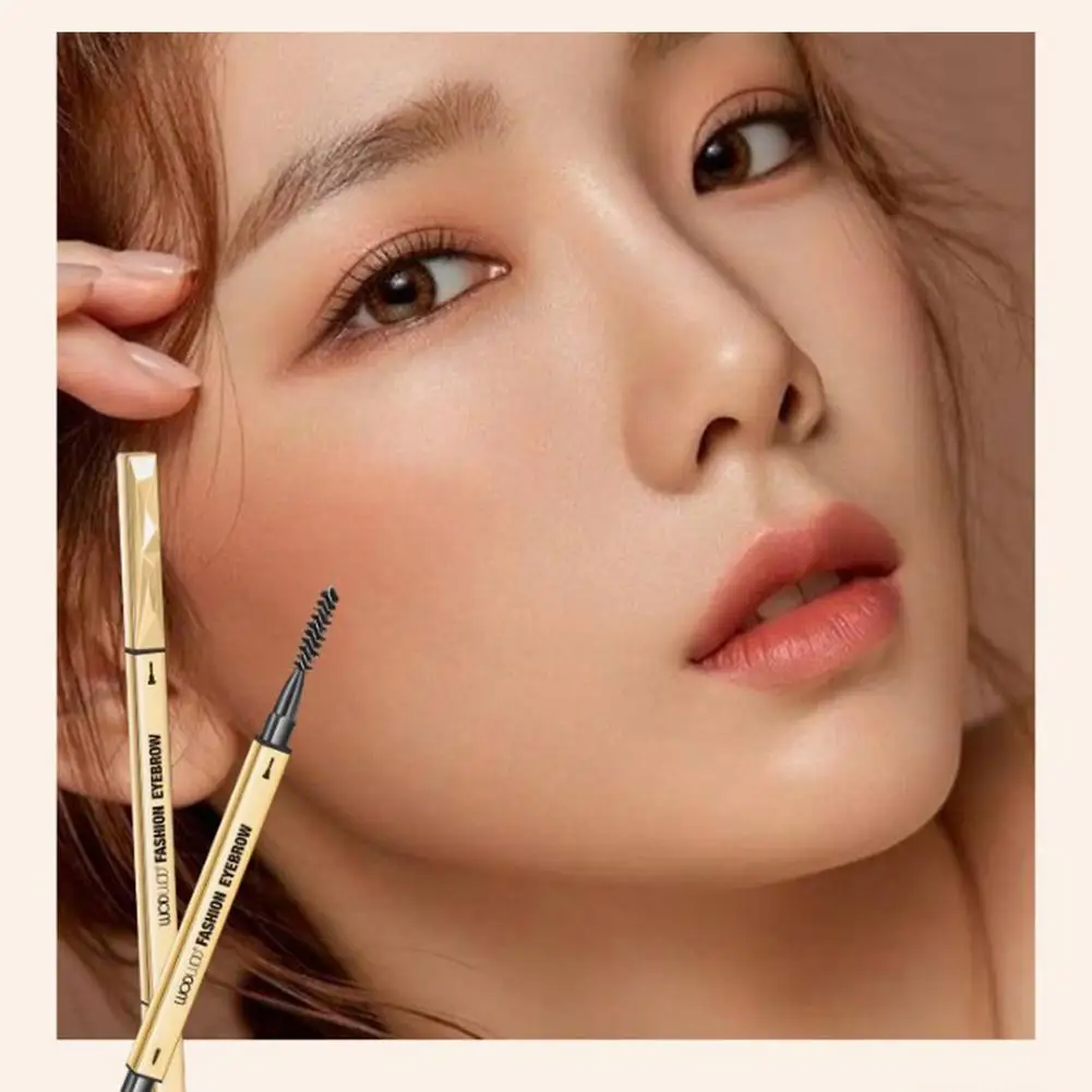 Waterproof Double-Headed Eyebrow Pencil Brow Pen For Makeup Stain-proof Small Triangle Design Suitable Novices | Красота и здоровье
