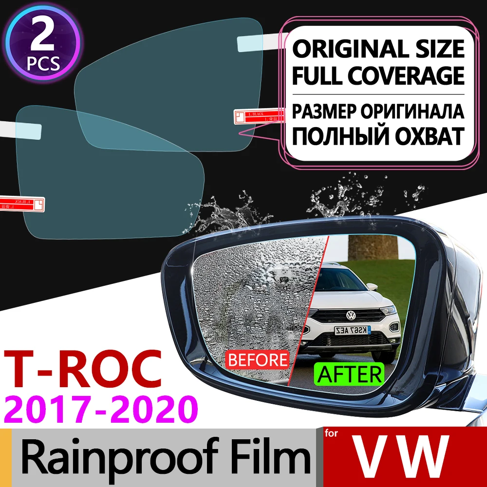 

For Volkswagen VW T-Roc 2017-2020 TRoc T Roc Full Cover Anti Fog Film Rearview Mirror Rainproof Anti-Fog Films Clean Accessories