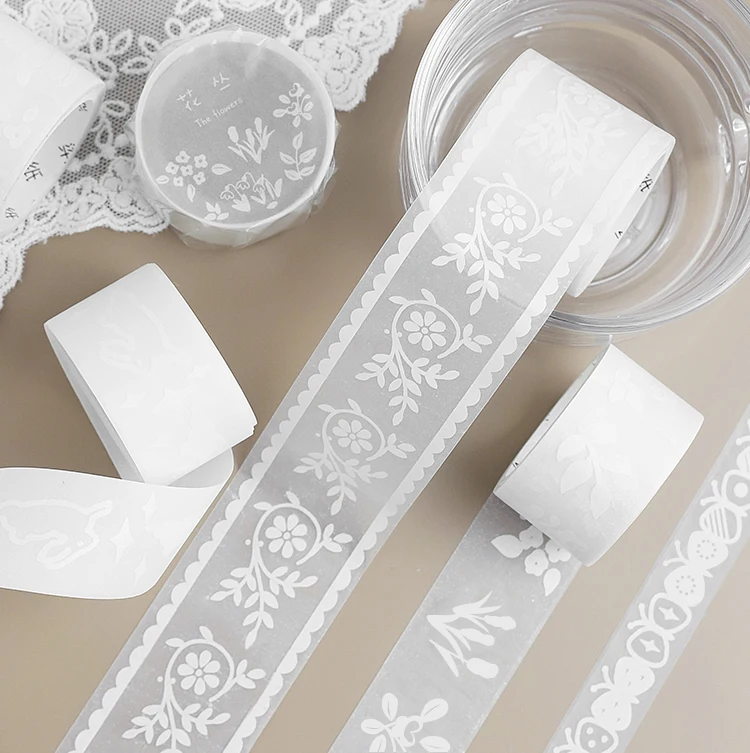 10 pcs/lot DIY Japanese Paper Decorative Adhesive Tape Cream forest Washi Tape/Masking Tape Stickers