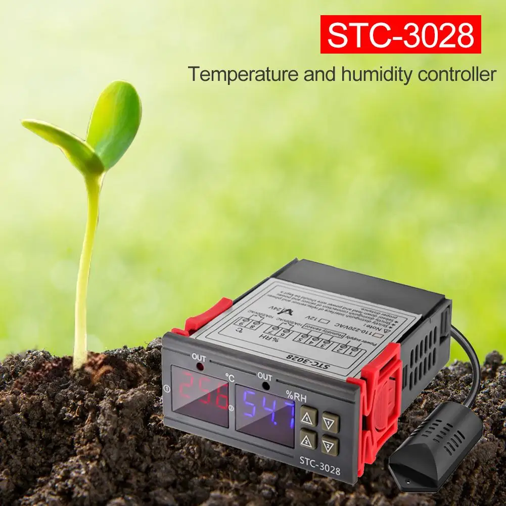 STC 3028 интеллигентая (ый) термометром и гигрометром декоративные часы для