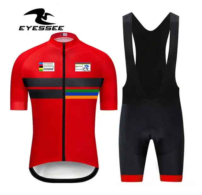 bib kits EYESSEE комплект для велоспорта с коротким рукавом для мужчин, летняя одежда для горного велосипеда, гоночная MTB велосипедная одежда, рубашка, одежда для велоспорта - Цвет: bib kits