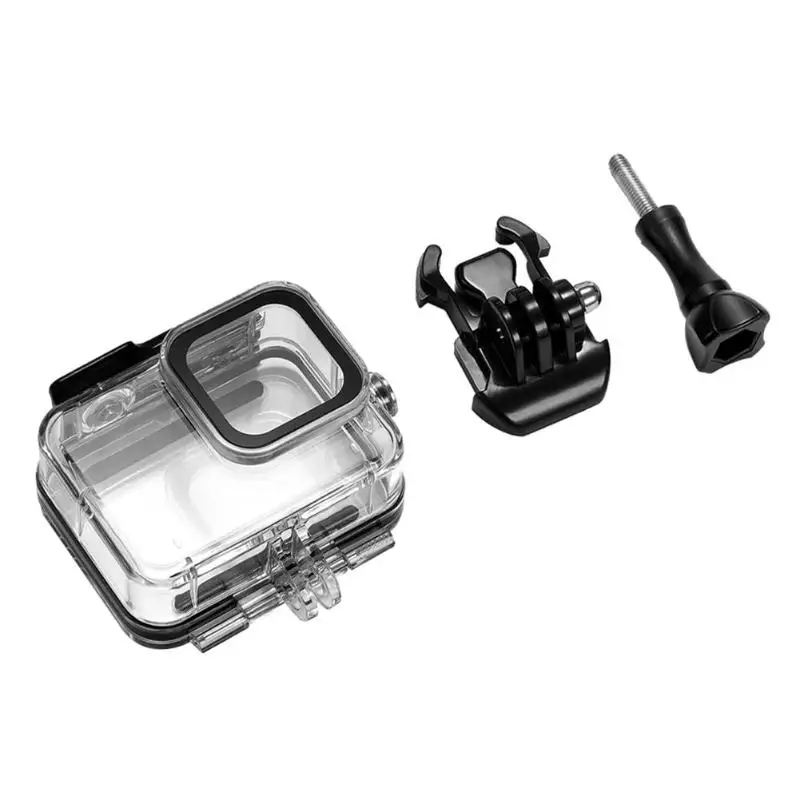 46 в 1 Набор аксессуаров для GoPro Hero 8 черный водонепроницаемый корпус+ фильтр для объектива+ пленка+ маленькая сумка силиконовый защитный чехол крепление
