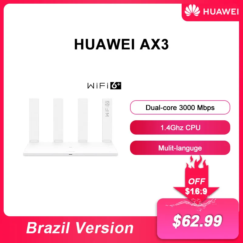 Wi-Fi-роутер HUAWEI AX3 двухъядерный 3000 Мбит/с 2 4 ГГц 5 | Компьютеры и офис