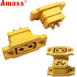 Amass – connecteur femelle XT60E F, grand courant, plaqué or/laiton, adaptateur de connexion de batterie d'alimentation pour modèle RC DIY, 5 pièces 