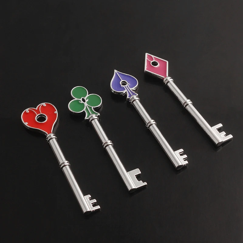 Game Holders Evils Portachiavi Set Raccoon City Police Station Spade Club Heart Keys Ciondolo Per Donna Uomo Collezione Gioielli